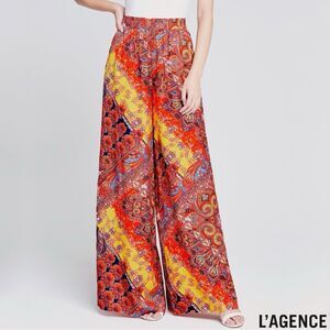 L'AGENCE **NWT** Lillian Paisley Wide Leg Pants